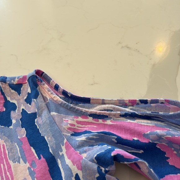 Lilly Pulitzer dress size large 8-10 girls cold shoulder fee 3/4 sleeve dress - Picture 3 of 10